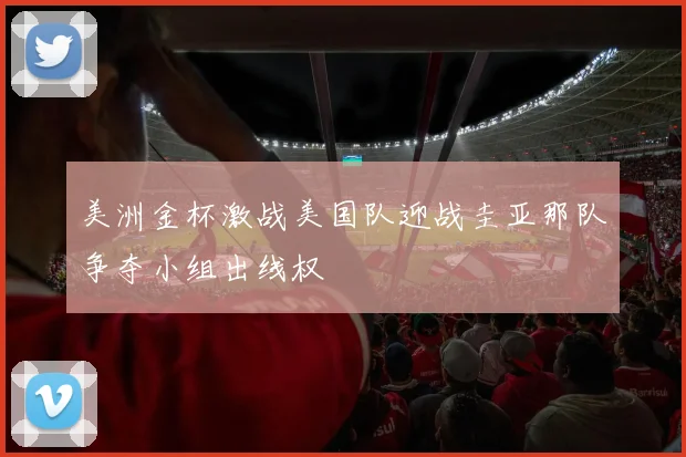 美洲金杯激战美国队迎战圭亚那队争夺小组出线权